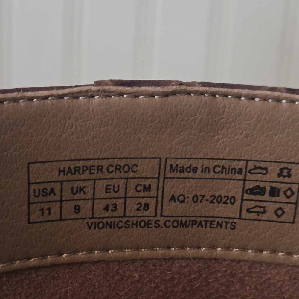 Harper Brown Crocodile-Pattern Ankle Booties - image 2